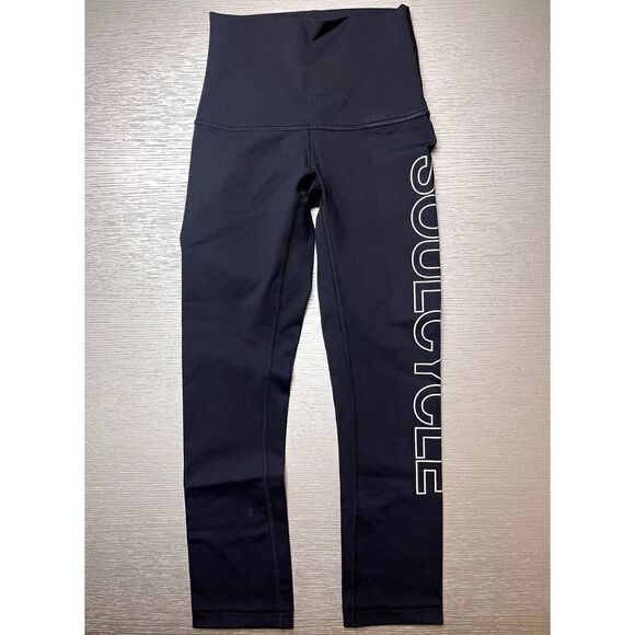Lululemon x SoulCycle Logo Black Leggings Size 2 New Women's Activewear - Picture 1 of 7